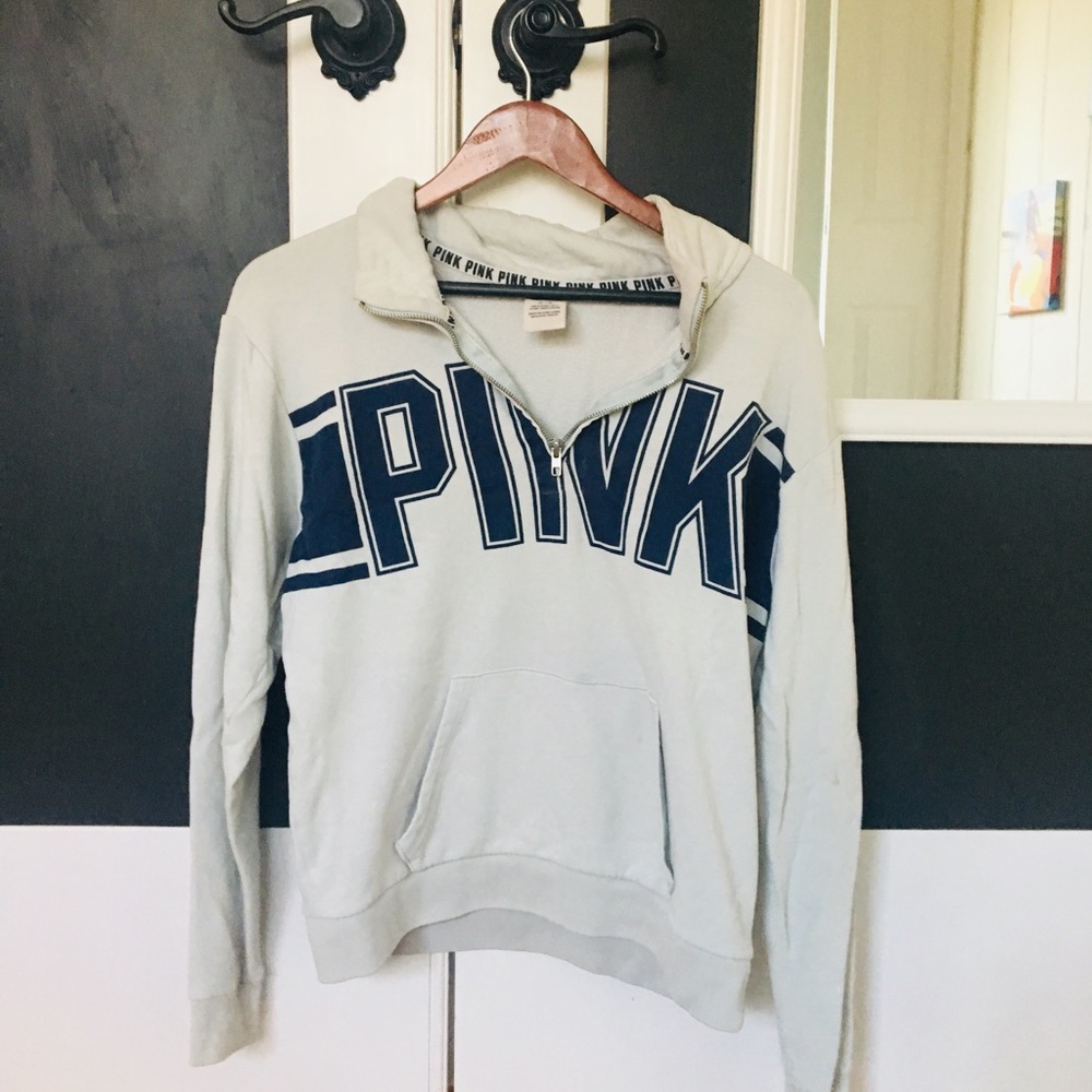 Mint green pink zip up